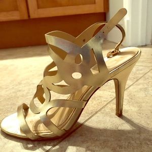 BCBG golden heels